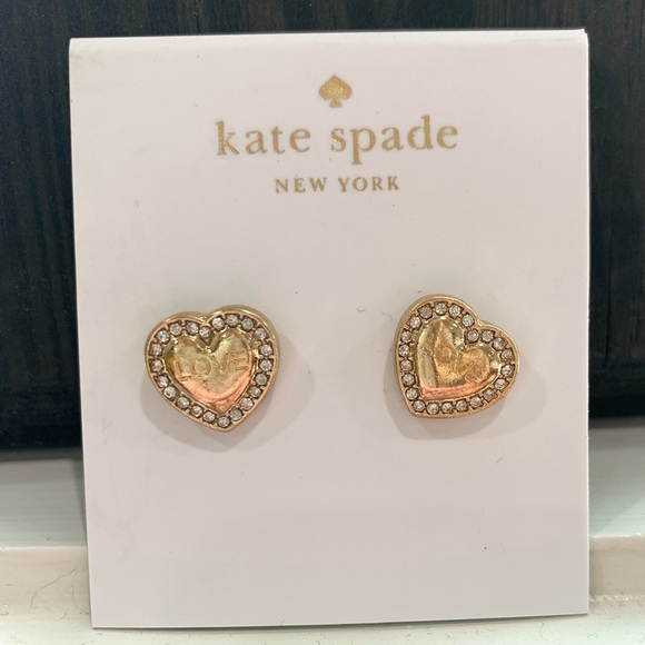 Kate Spade gold heart Stud Earrings - Picture 5 of 5